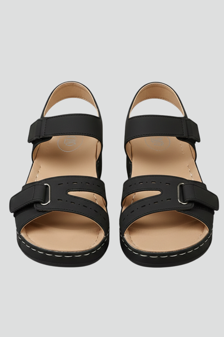 Brooklyn – Kvinno Wedge Sandaler Loop Remmar Tå