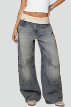 Madison – Damens Avslappnade Baggy Vida Jeansbyxor