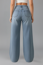 Evelyn – Damens Högmidjade Vida Jeans