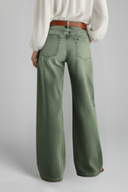 Faith – Damens avslappnade vida högmidjade denimjeans