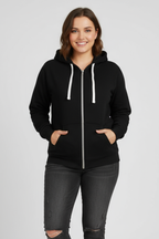 Hailey – Dam Zip Hoodie med Dragsko och Framlommor