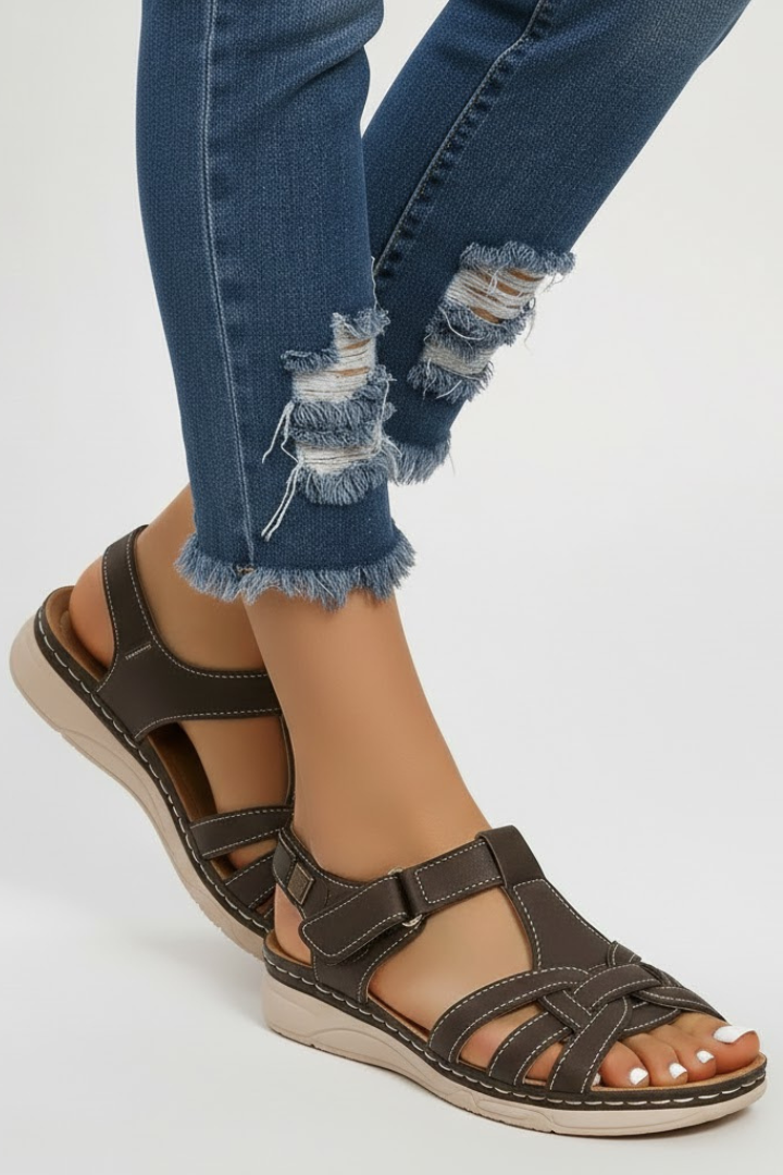 Hannah – Retro Sandaler Med Remmar Och Spänne För Dam