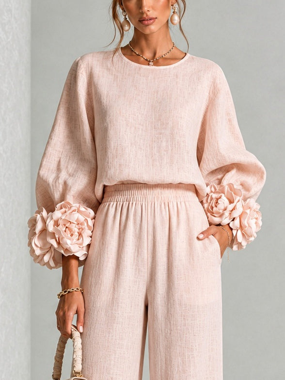 Christine | Set med blommiga manschetter