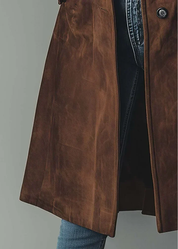 Elegant kappa med mockaliknande textur