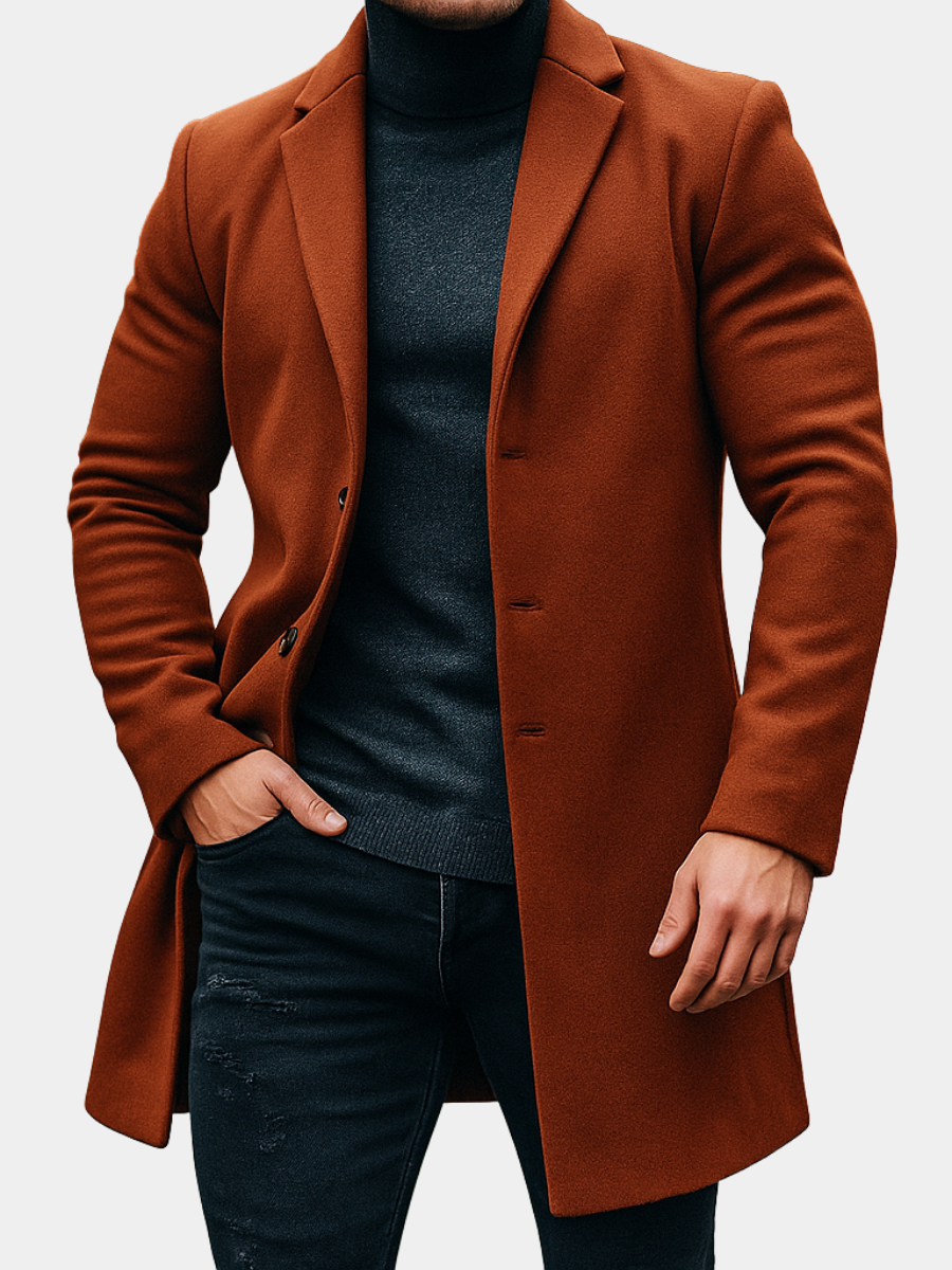 Ulltrenchcoat för herr