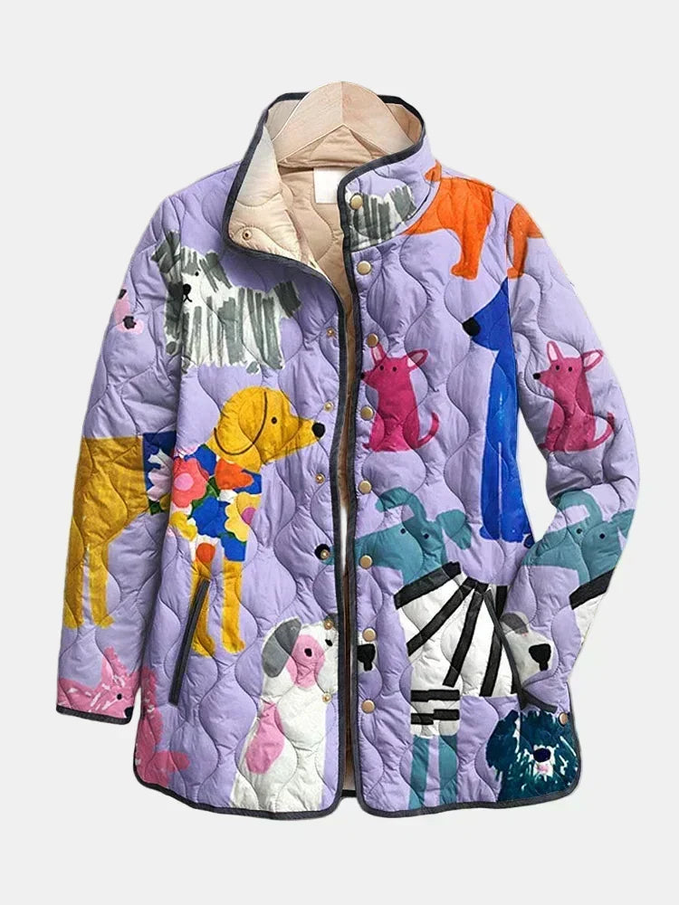 Michèle | Quiltad jacka med små hundar