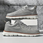 Stödjande sneakers i läder