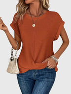 Isa – Elegant Blus Med Rund Halsringning