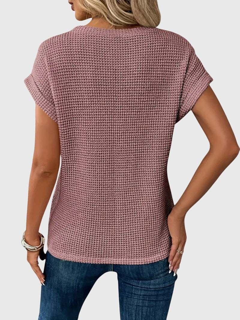 Isa – Elegant rundhalsad blus
