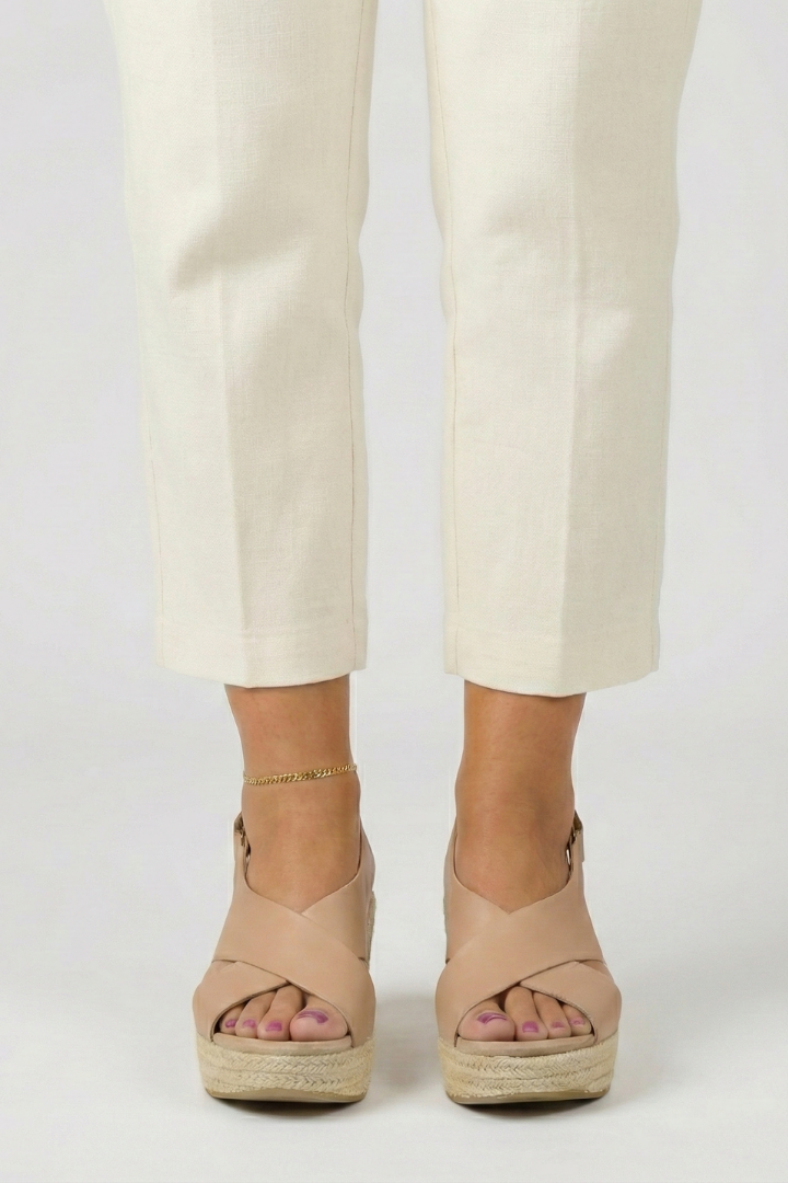 Michelle – Slingback-sandaler Med Kilklack Och Korsade Remmar För Dam