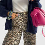 Chandra – Vintage Jeans med Leoprint