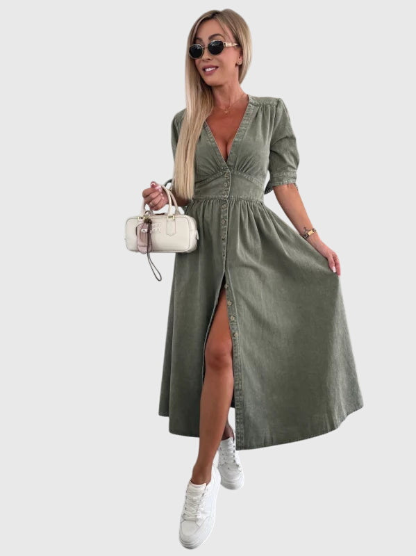Sophia – Elegant Denim Klänning