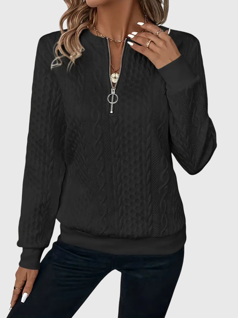 Nora – Med dragkedja blus
