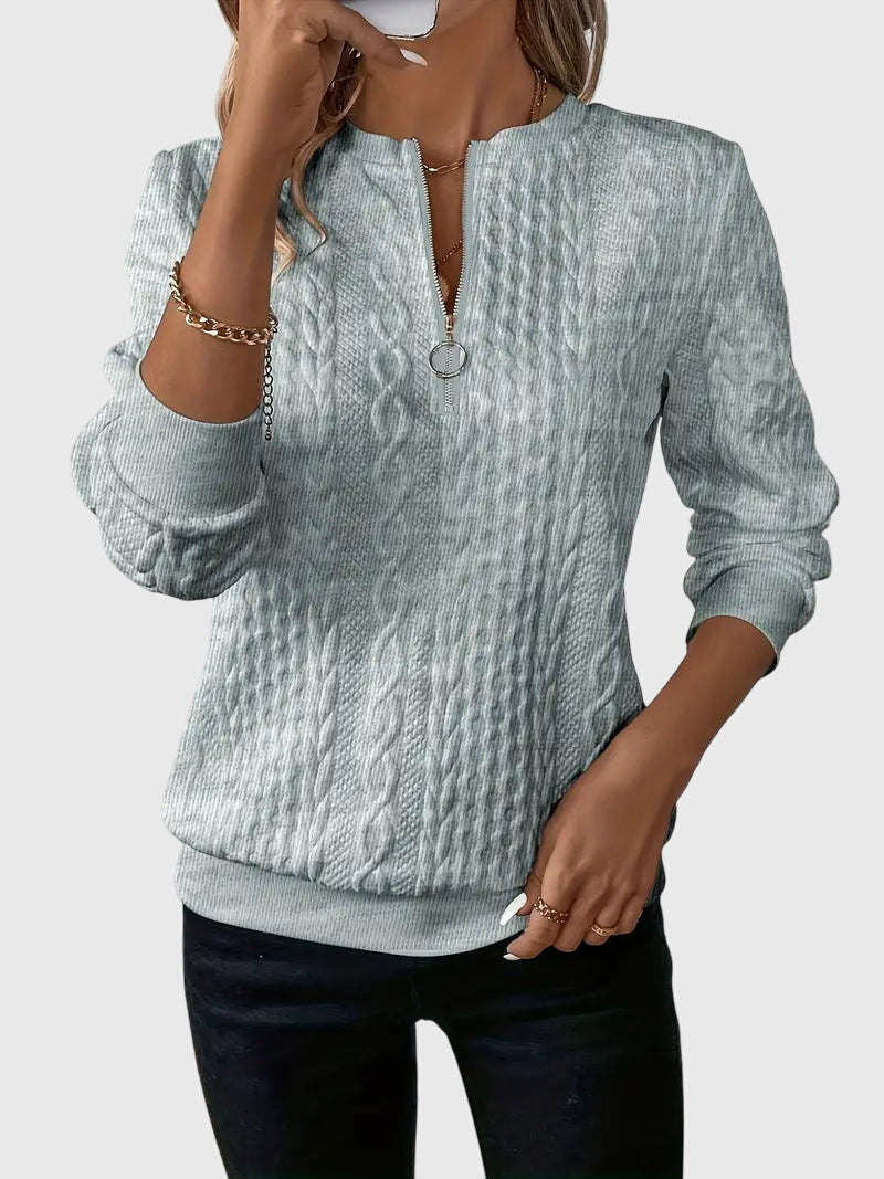 Nora – Med dragkedja blus