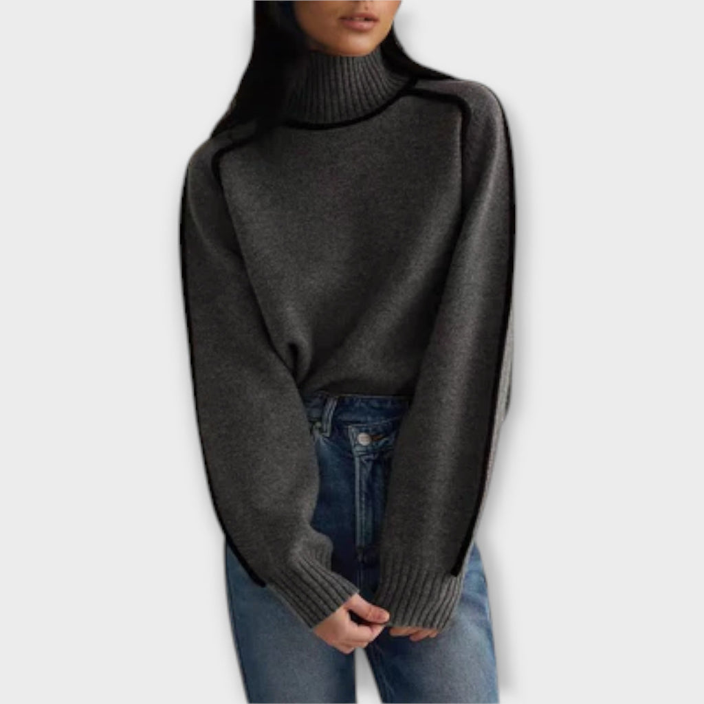 Dana – mjuk och elegant tröja med hög krage