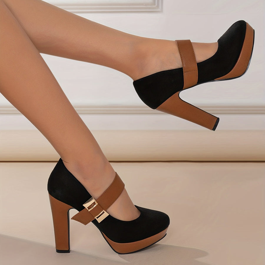 Eleganta pumps med bekväm klack