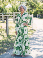 Sabine | Långärmad maxiklänning