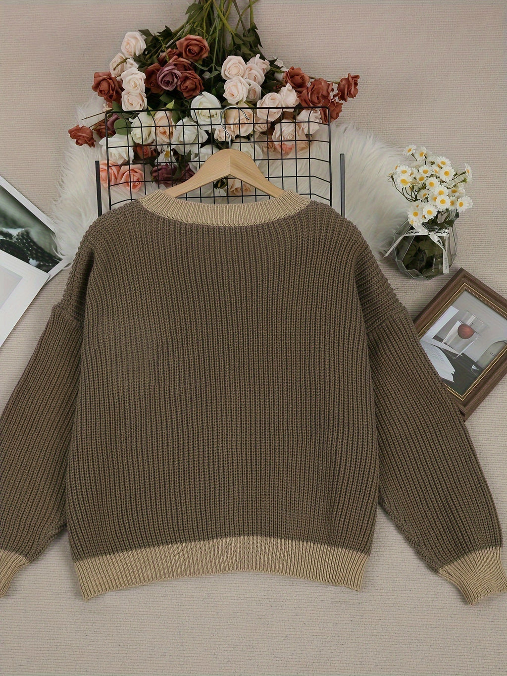 Claire | Lång cardigan med spetsficka