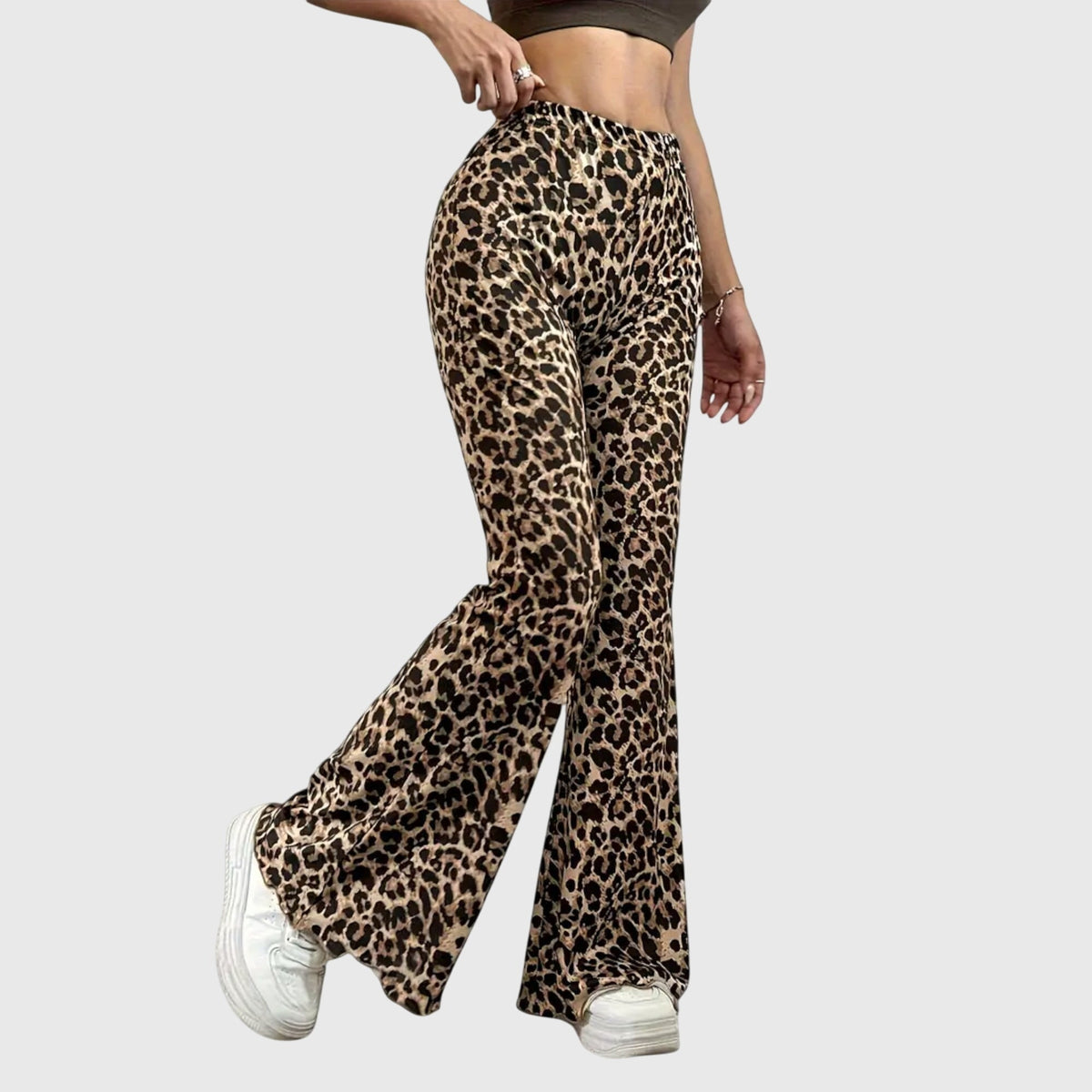 Leopard Bootcut Byxor