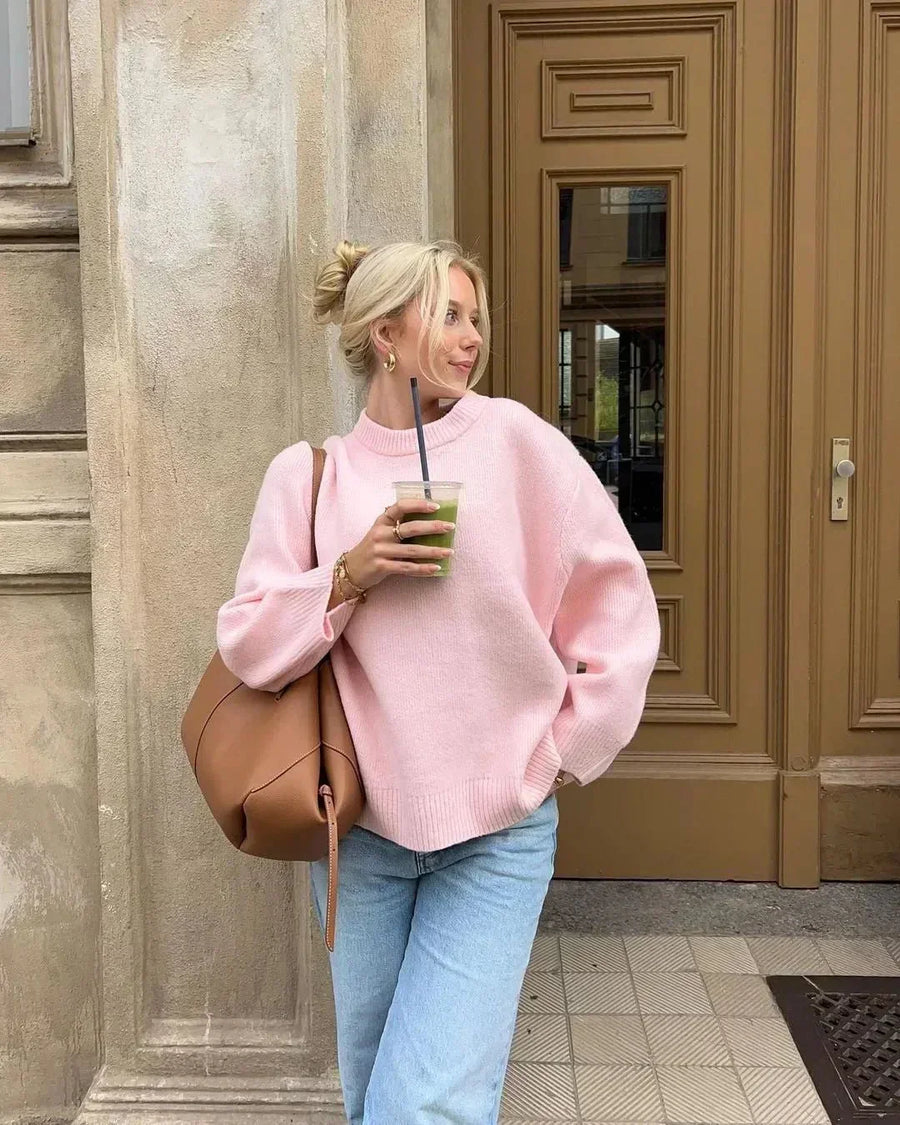 Rosalie | Rosa långärmad tröja