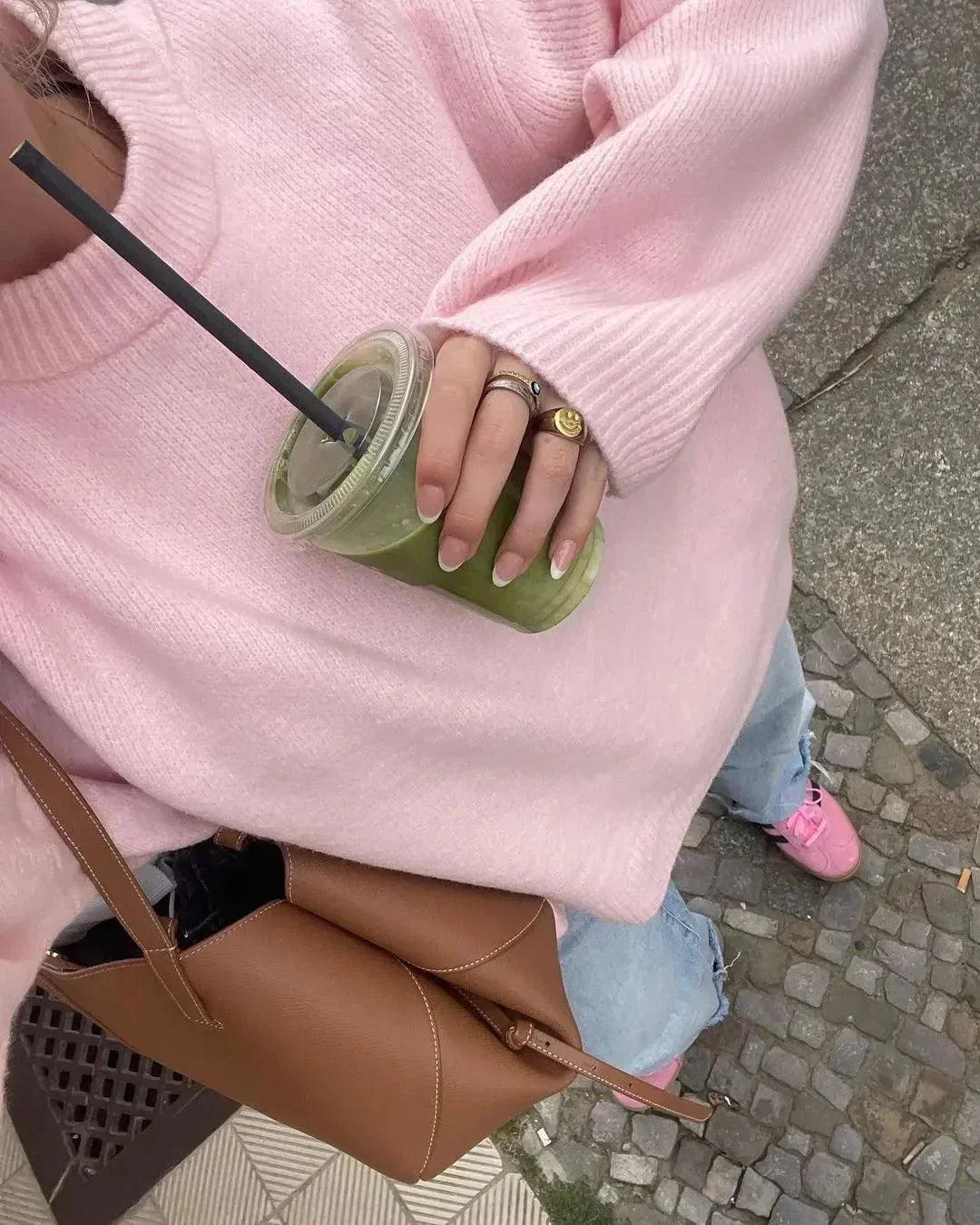 Rosalie | Rosa långärmad tröja