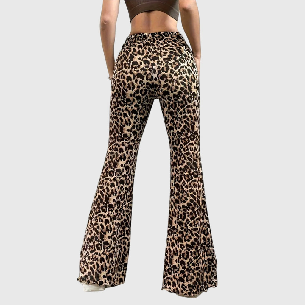 Leopard Bootcut Byxor