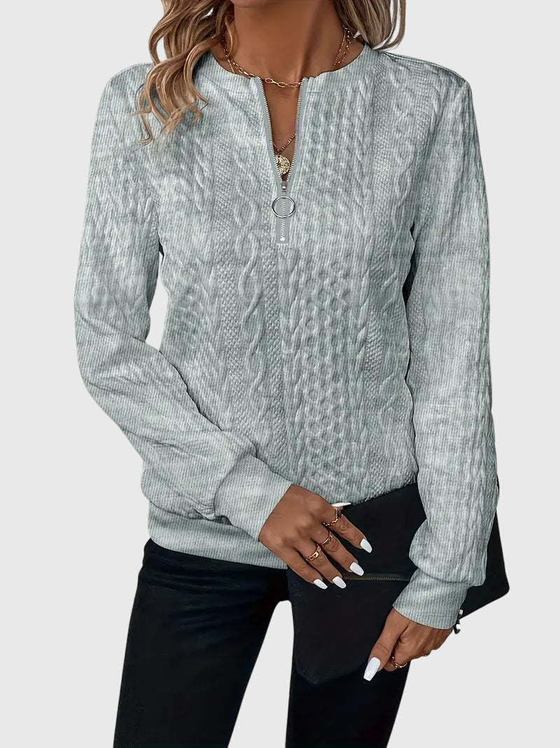 Nora – Med dragkedja blus
