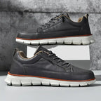 Stödjande sneakers i läder