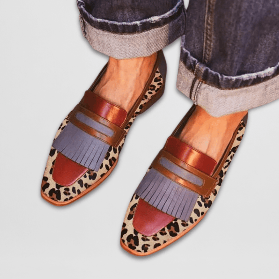Michèle | Loafers med metalliska fransar