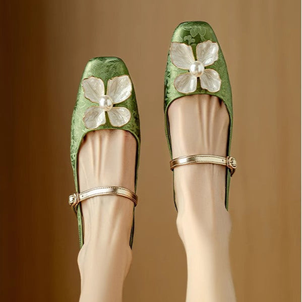 Chloé | Blommiga slingback-pumps