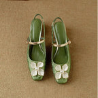 Sophie | Pumps med pärlemorsblomma