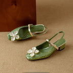 Chloé | Blommiga slingback-pumps