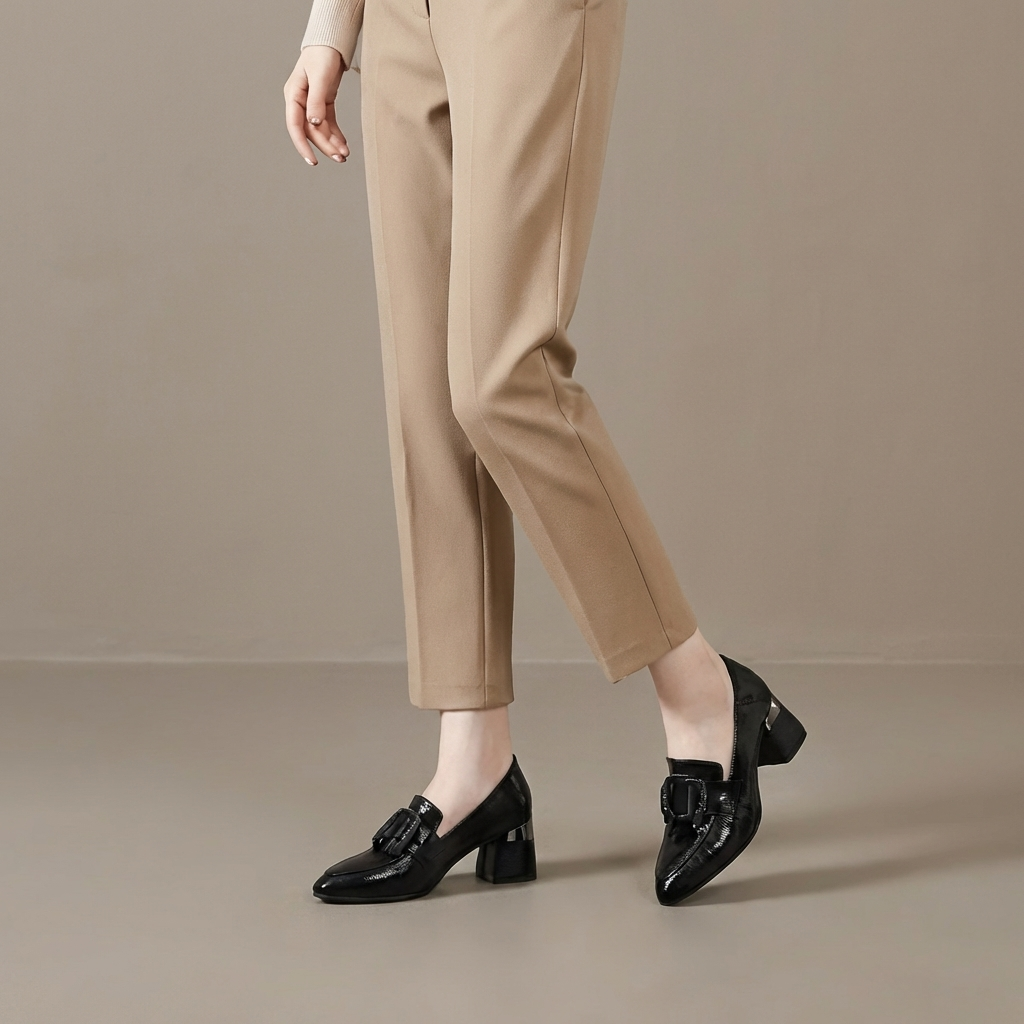 Élise | Loafers med klack och dekor