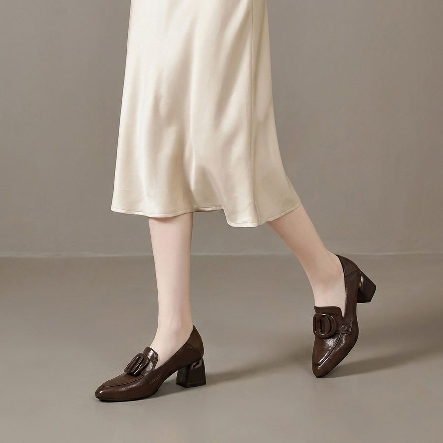 Élise | Loafers med klack och dekor