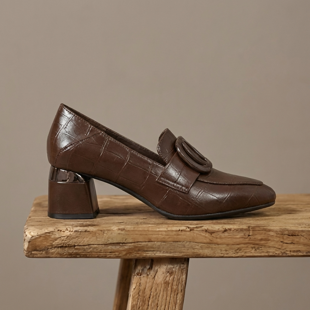 Élise | Loafers med klack och dekor