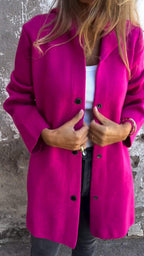 Lång elegant cardigan med huva