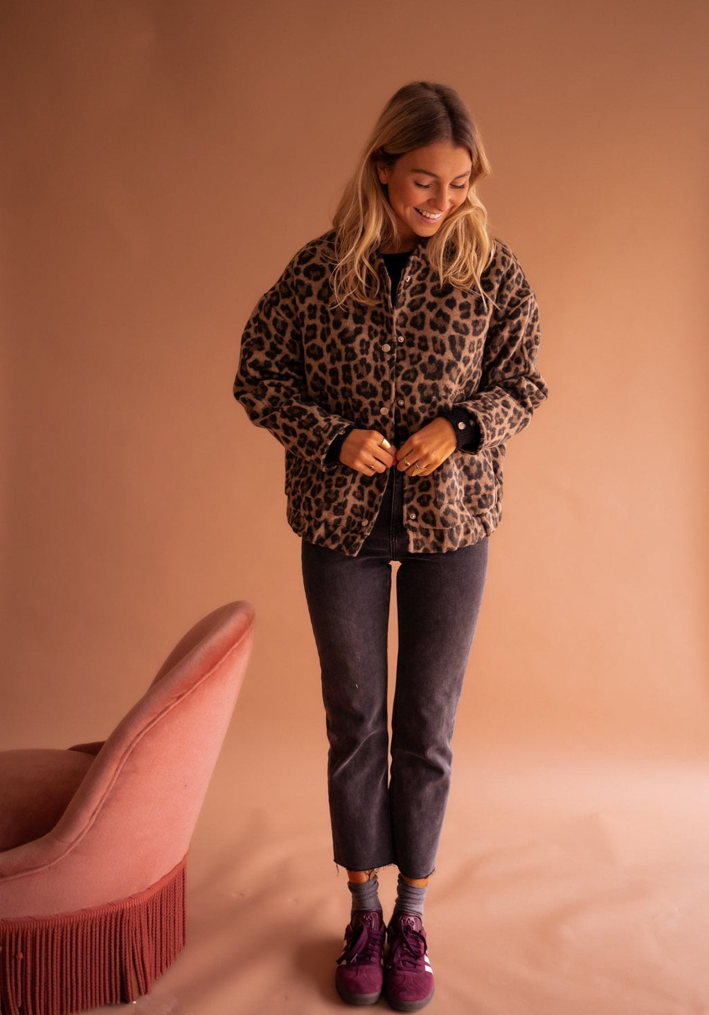 Charlene | Trendig leopardmönstrad jacka