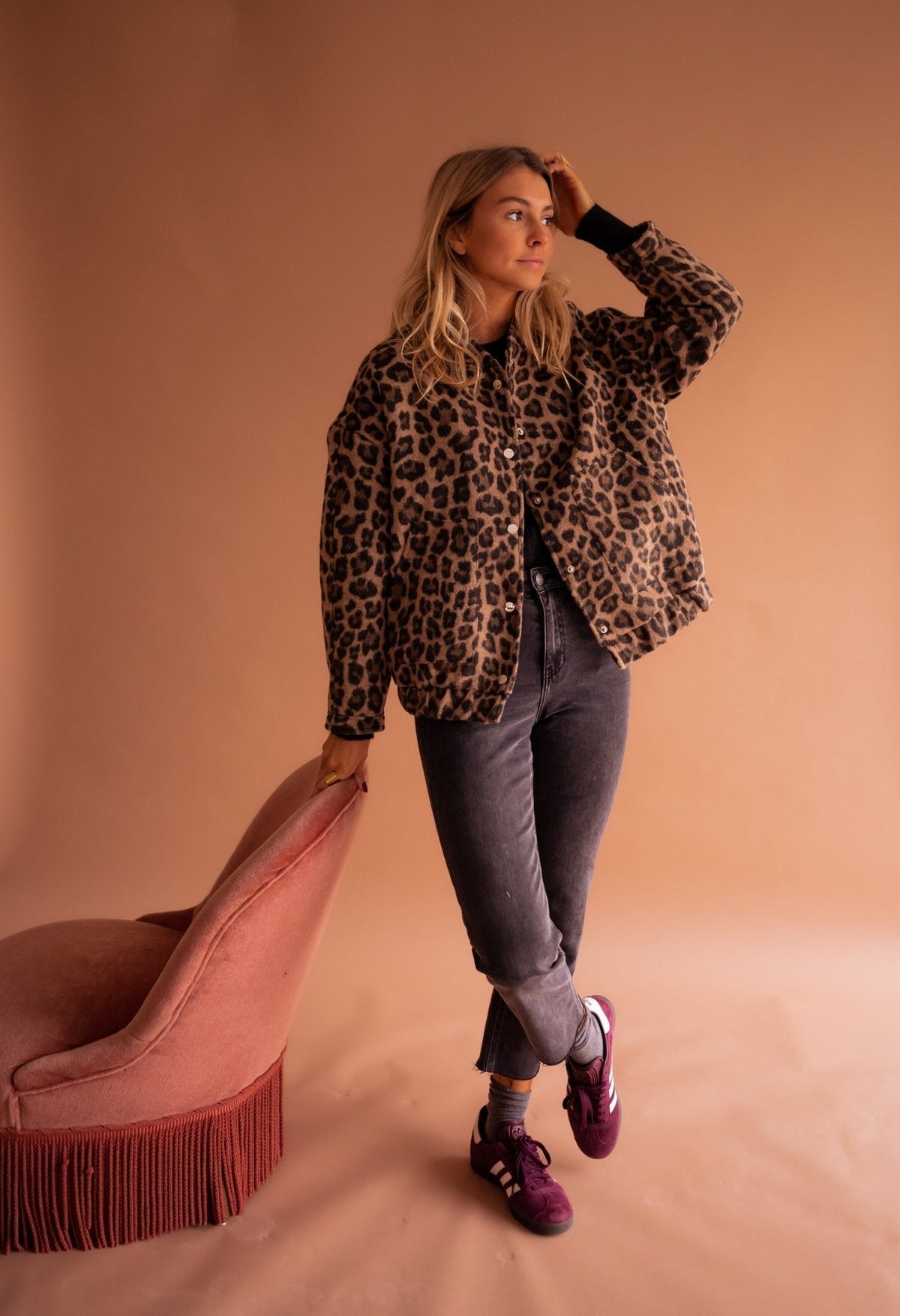 Charlene | Trendig leopardmönstrad jacka
