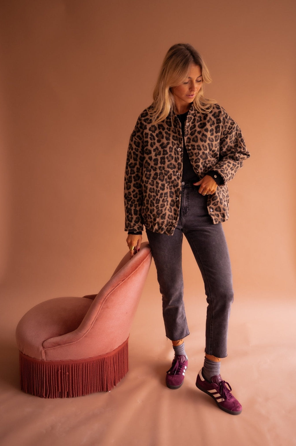Charlene | Trendig leopardmönstrad jacka