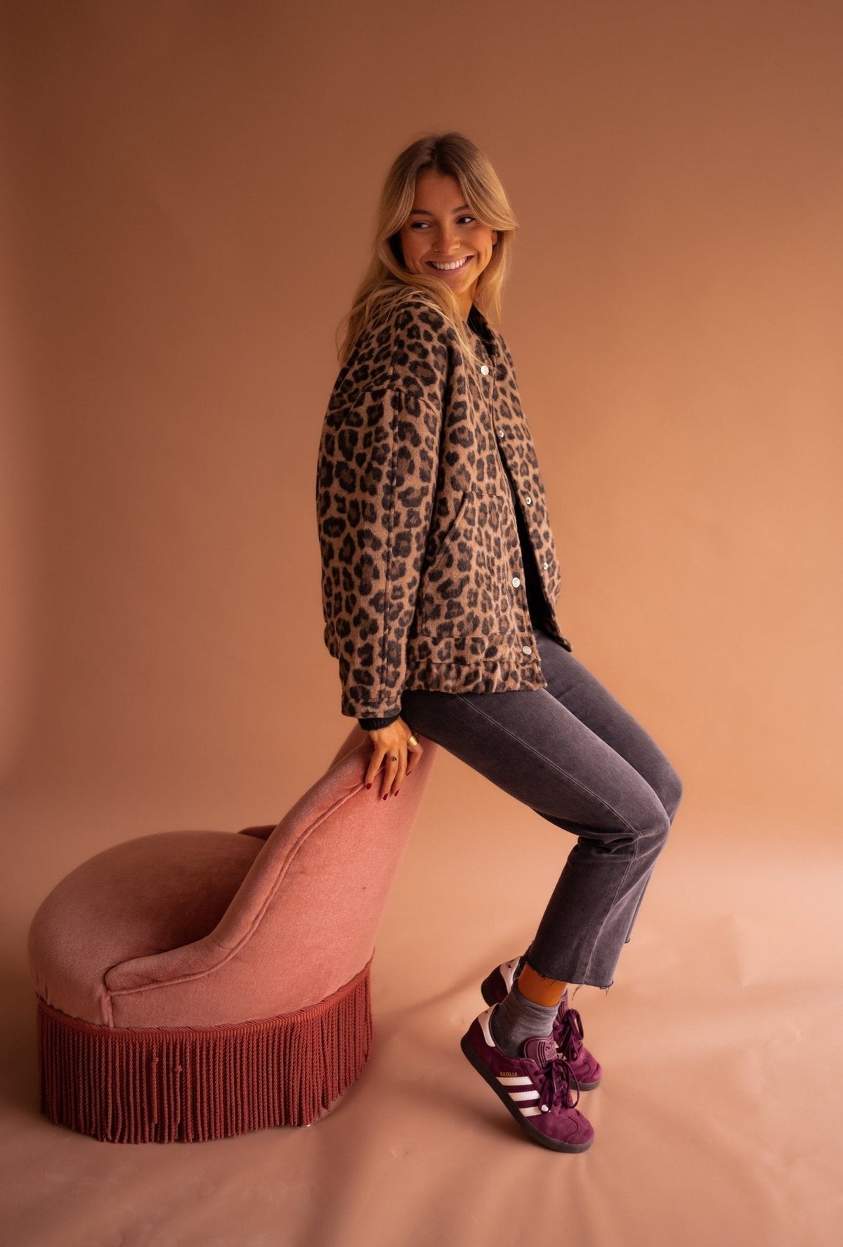 Charlene | Trendig leopardmönstrad jacka
