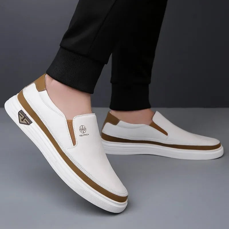 Urbana loafers i läder