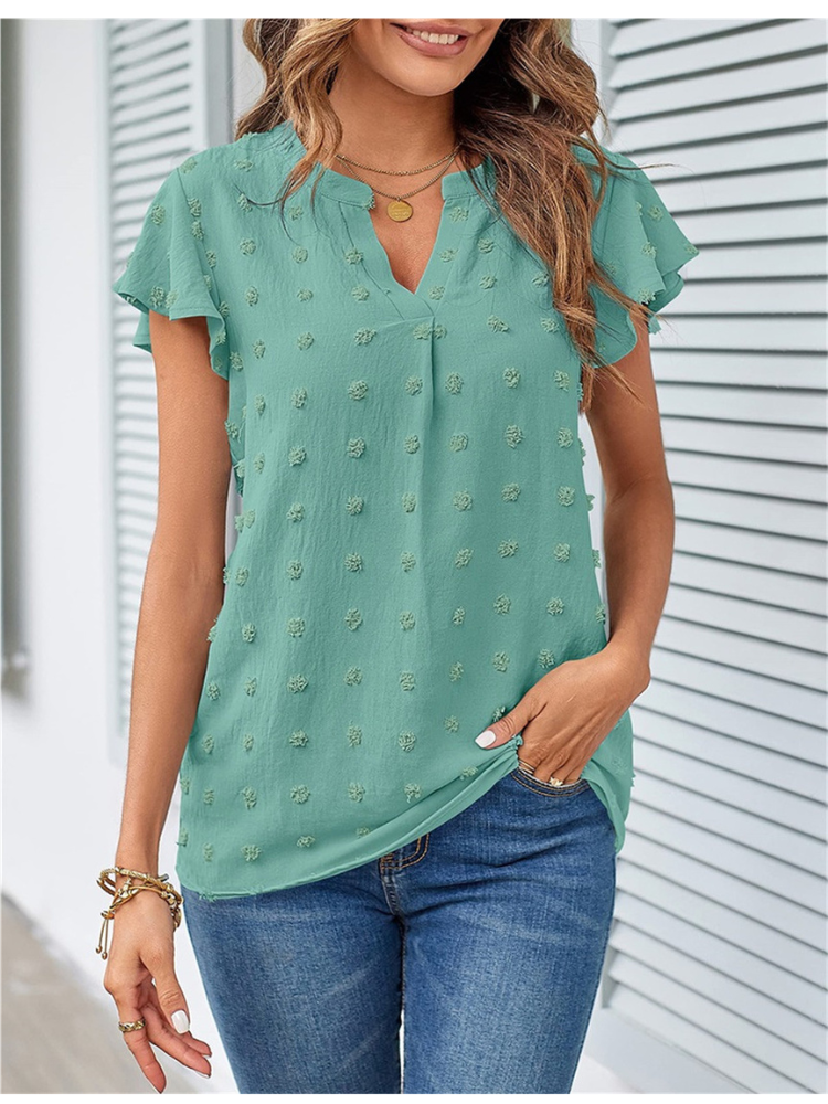 Kari | Elegant patchworkblus med volanger