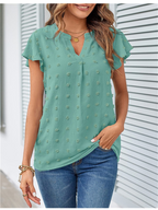 Kari | Elegant patchworkblus med volanger