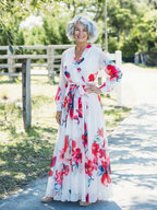 Lillian | Blommig omlott-maxiklänning