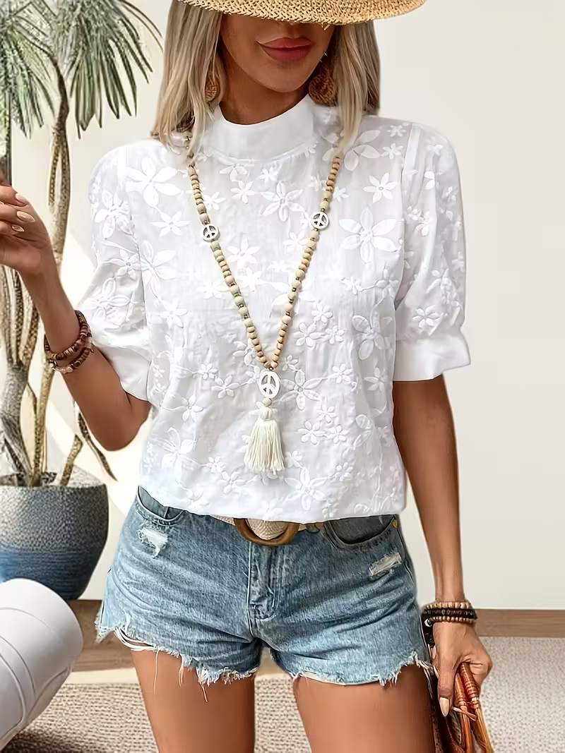 Flora | Elegant blus med blommönster