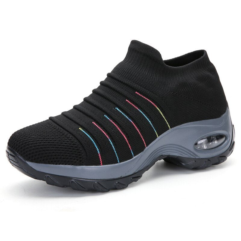 Olivia – Kvinnors Ortopediska Slip-On Sneakers med Luftkudde
