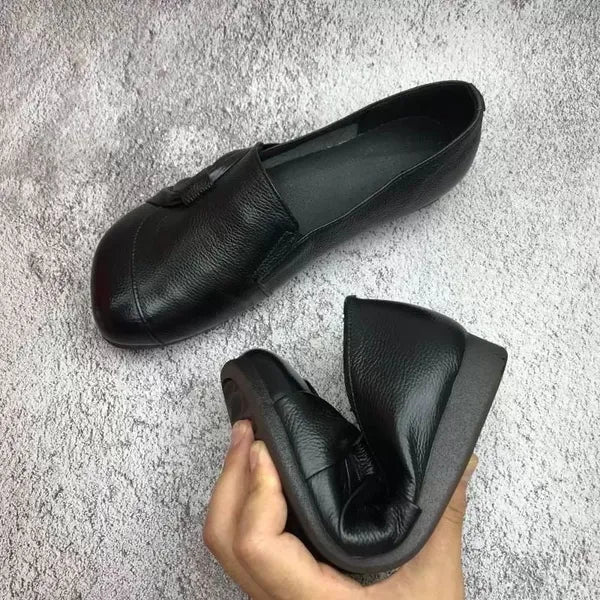 Isabelle | Mjuka läderloafers med rosett