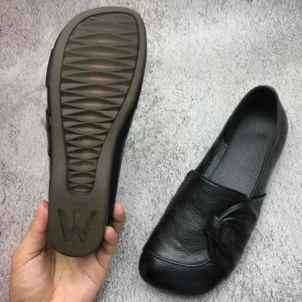 Isabelle | Mjuka läderloafers med rosett