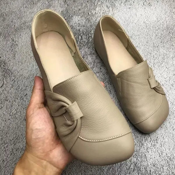 Isabelle | Mjuka läderloafers med rosett