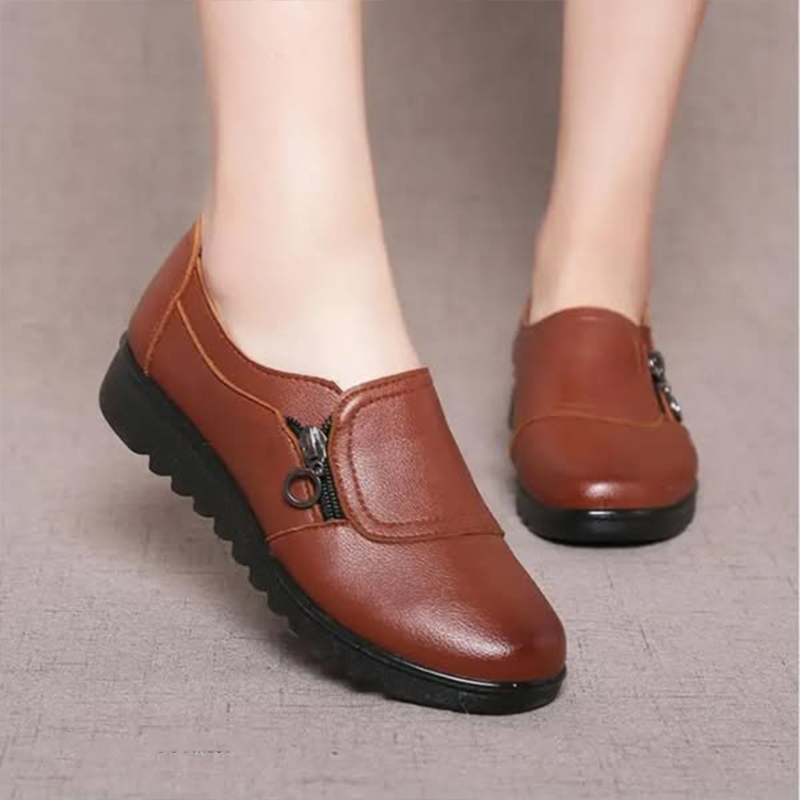 Nathalie | Loafers med dragkedja och mjuk sula